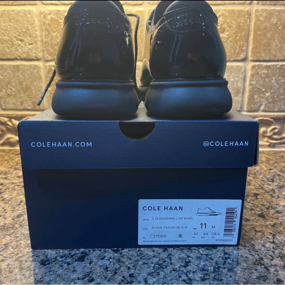 Cole Haan Men's Black Wingtip Shoes